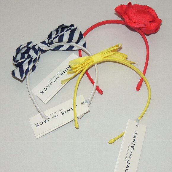 NWT Janie and Jack Girls Hair Accessories – Set of 3 Headbands - Picture 1 of 5